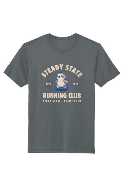 Steady State Running Club Performance T-Shirt - Iron Grey - Sloth & Duck