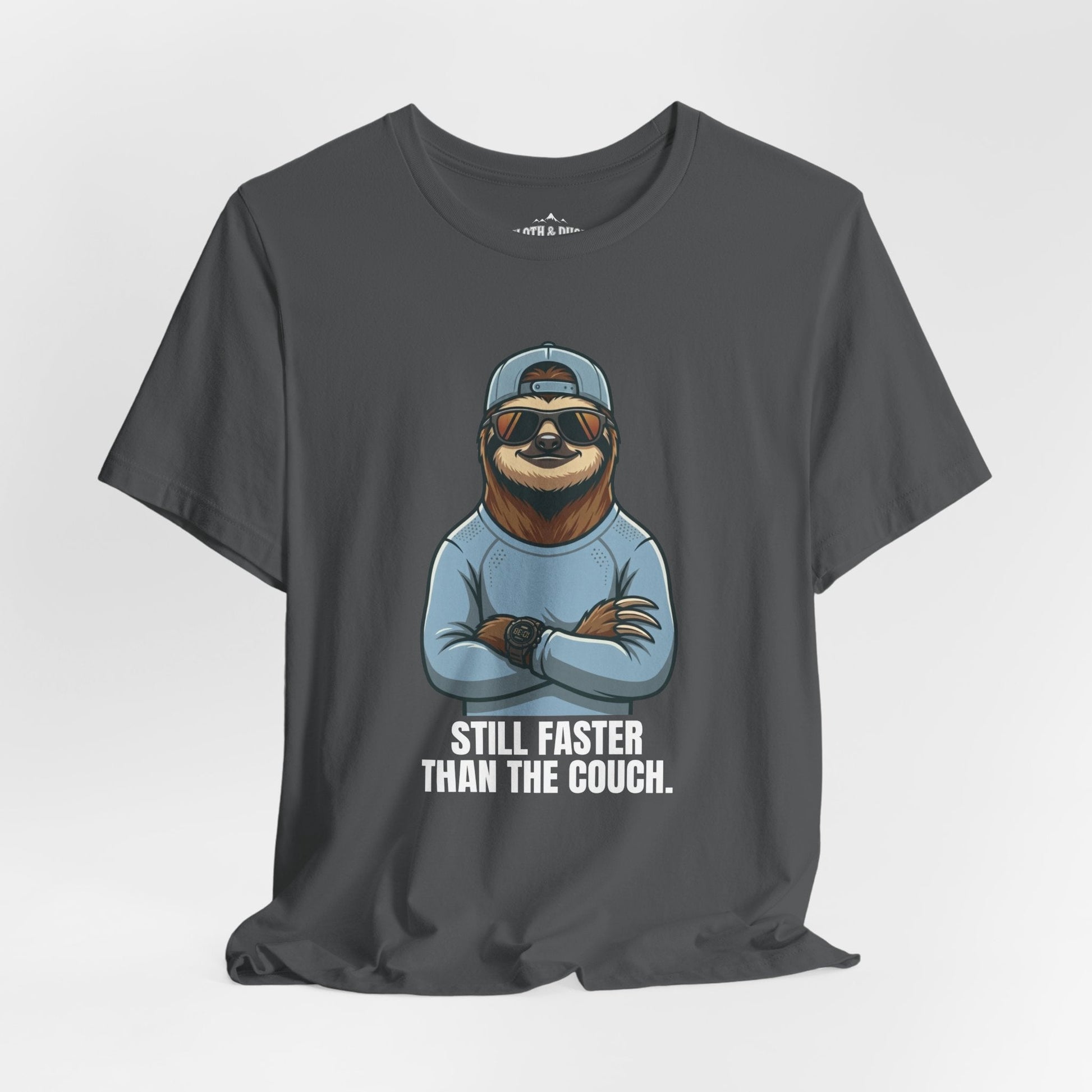 Still Faster Than The Couch Sloth T-Shirt - Asphalt - Sloth & Duck