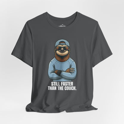 Still Faster Than The Couch Sloth T-Shirt - Asphalt - Sloth & Duck