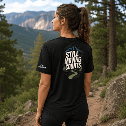 Still Moving Counts Performance T-Shirt -Black - Sloth & Duck
