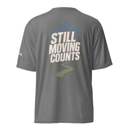 Still Moving Counts Performance T-Shirt -Graphite - Sloth & Duck
