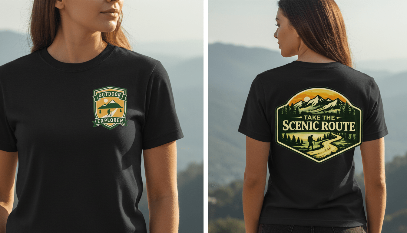 Take The Scenic Route Tee, Premium Vintage Mountain Graphic Shirt - White - Sloth & Duck