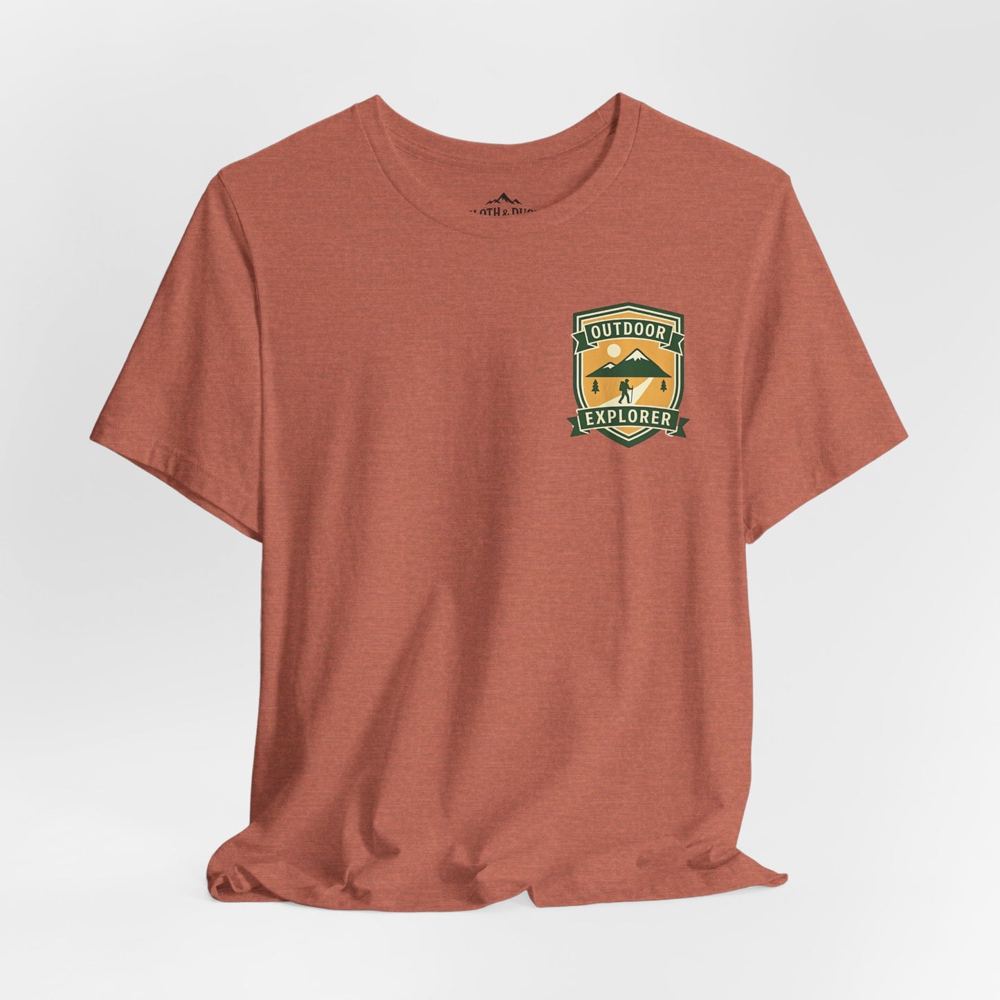 Take The Scenic Route Tee, Premium Vintage Mountain Graphic Shirt - Heather Clay - Sloth & Duck