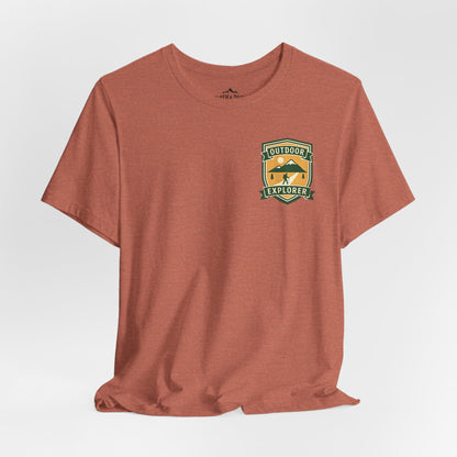 Take The Scenic Route Tee, Premium Vintage Mountain Graphic Shirt - Heather Clay - Sloth & Duck