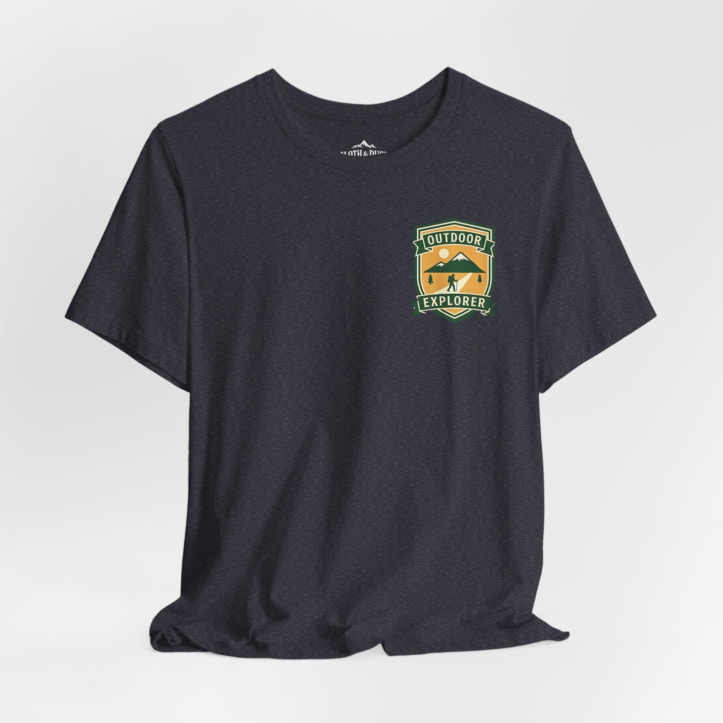 Take The Scenic Route Tee, Premium Vintage Mountain Graphic Shirt - Heather Navy - Sloth & Duck