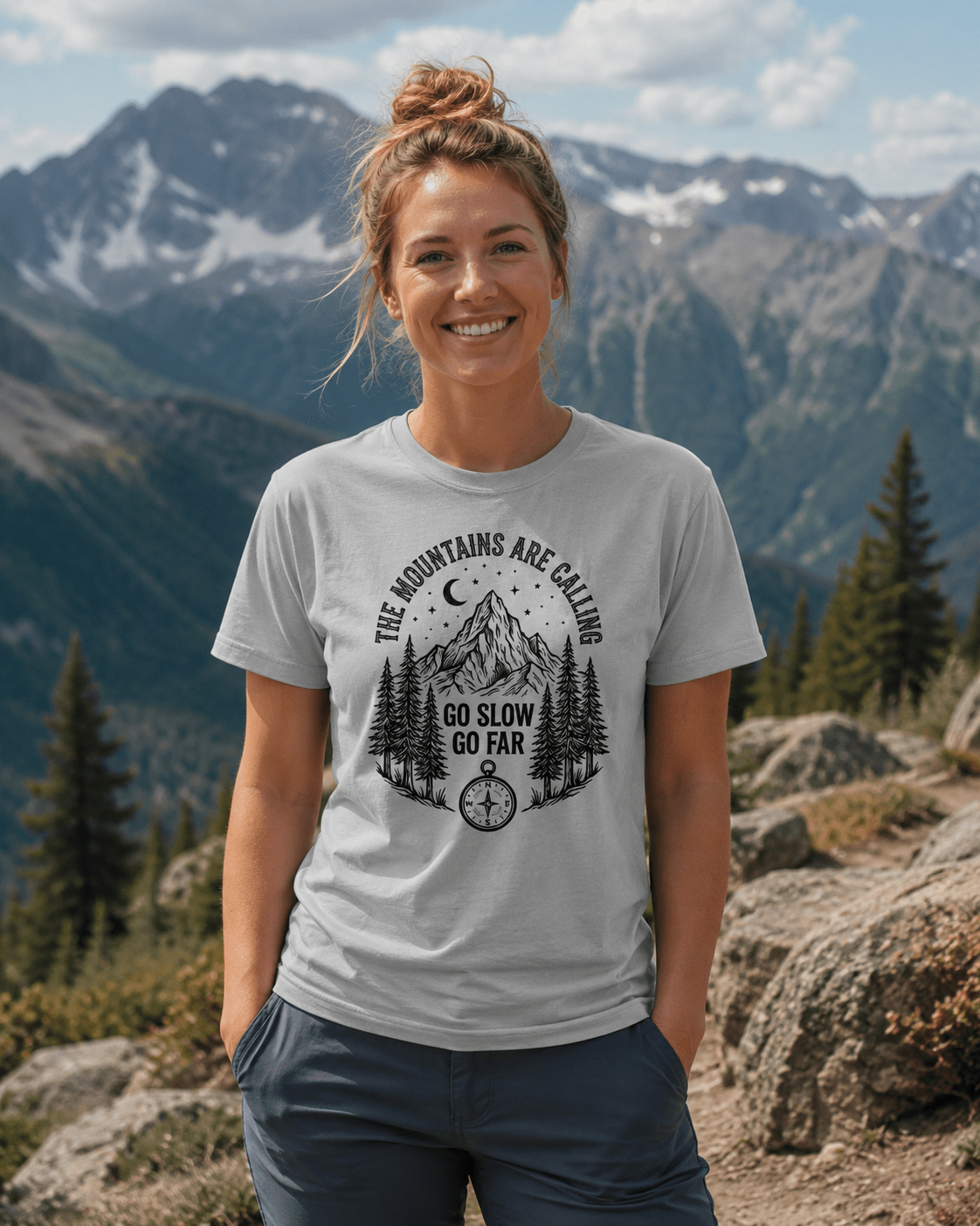 The Mountains Are Calling Trail T-Shirt - S - Sloth & Duck