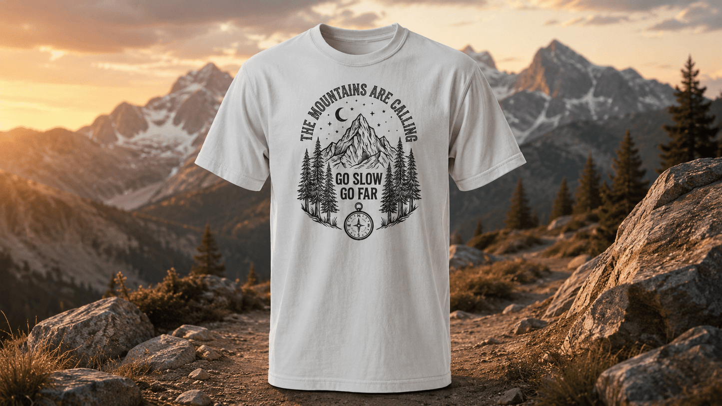 The Mountains Are Calling Trail T-Shirt - S - Sloth & Duck