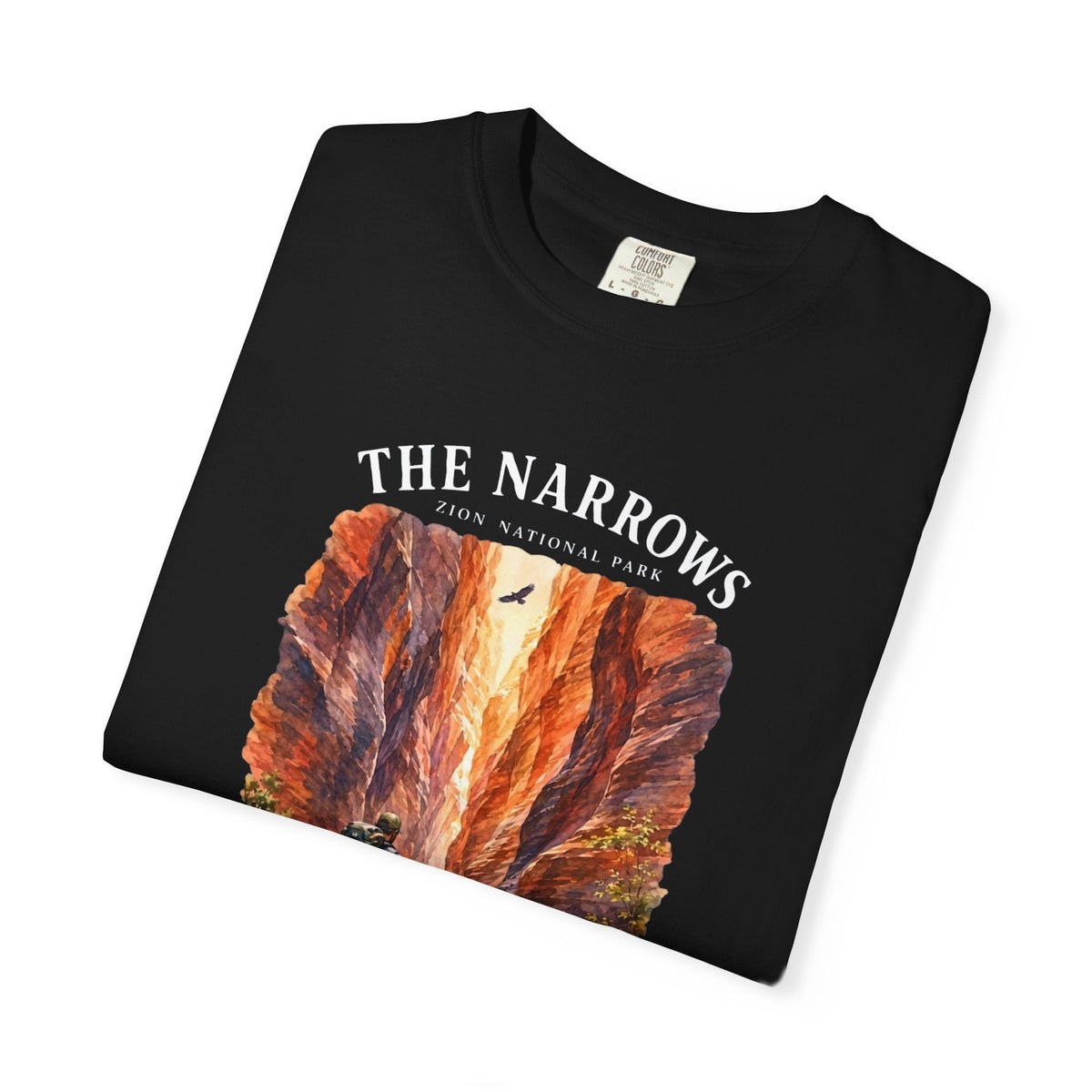 The Narrows Utah National Park Mountain T-Shirt -Black - Sloth & Duck