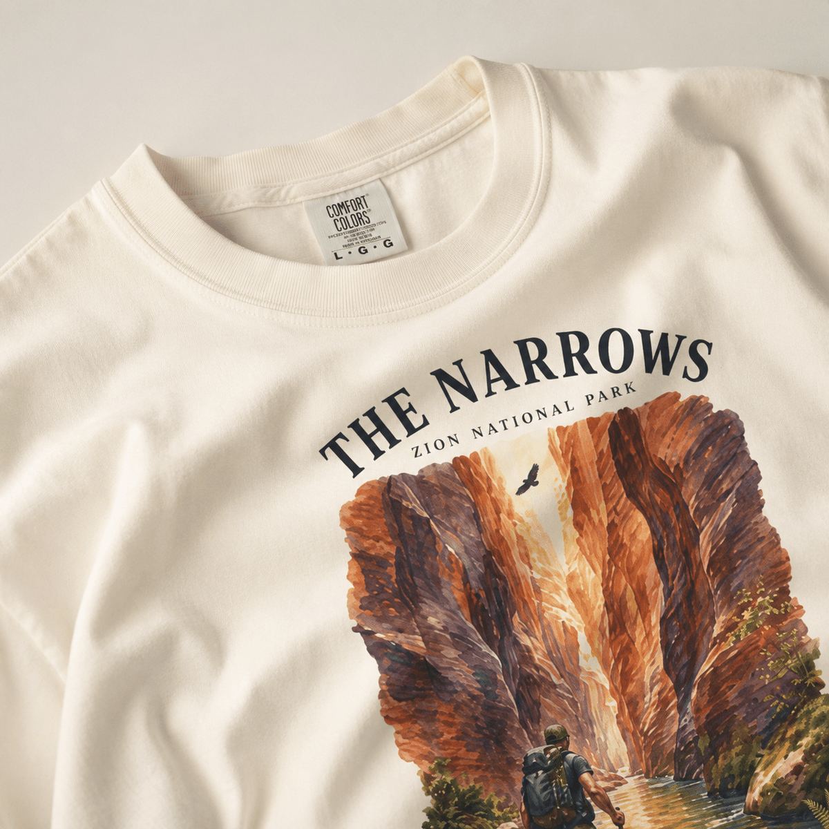 The Narrows Utah National Park Mountain T-Shirt -Black - Sloth & Duck