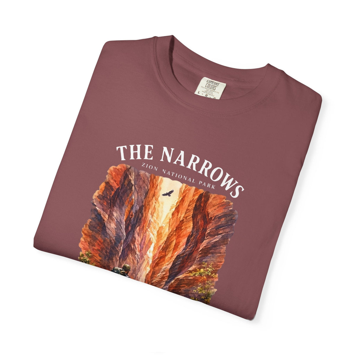 The Narrows Utah National Park Mountain T-Shirt -Brick - Sloth & Duck