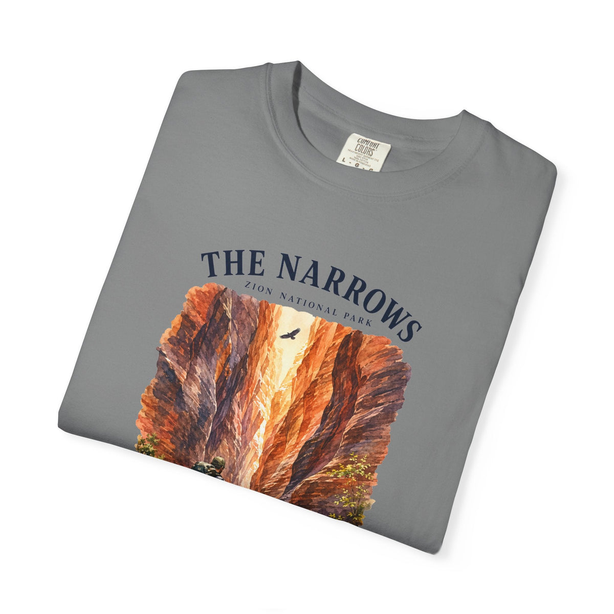 The Narrows Utah National Park Mountain T-Shirt -Grey - Sloth & Duck