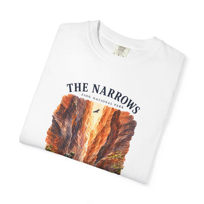 The Narrows Utah National Park Mountain T-Shirt -White - Sloth & Duck