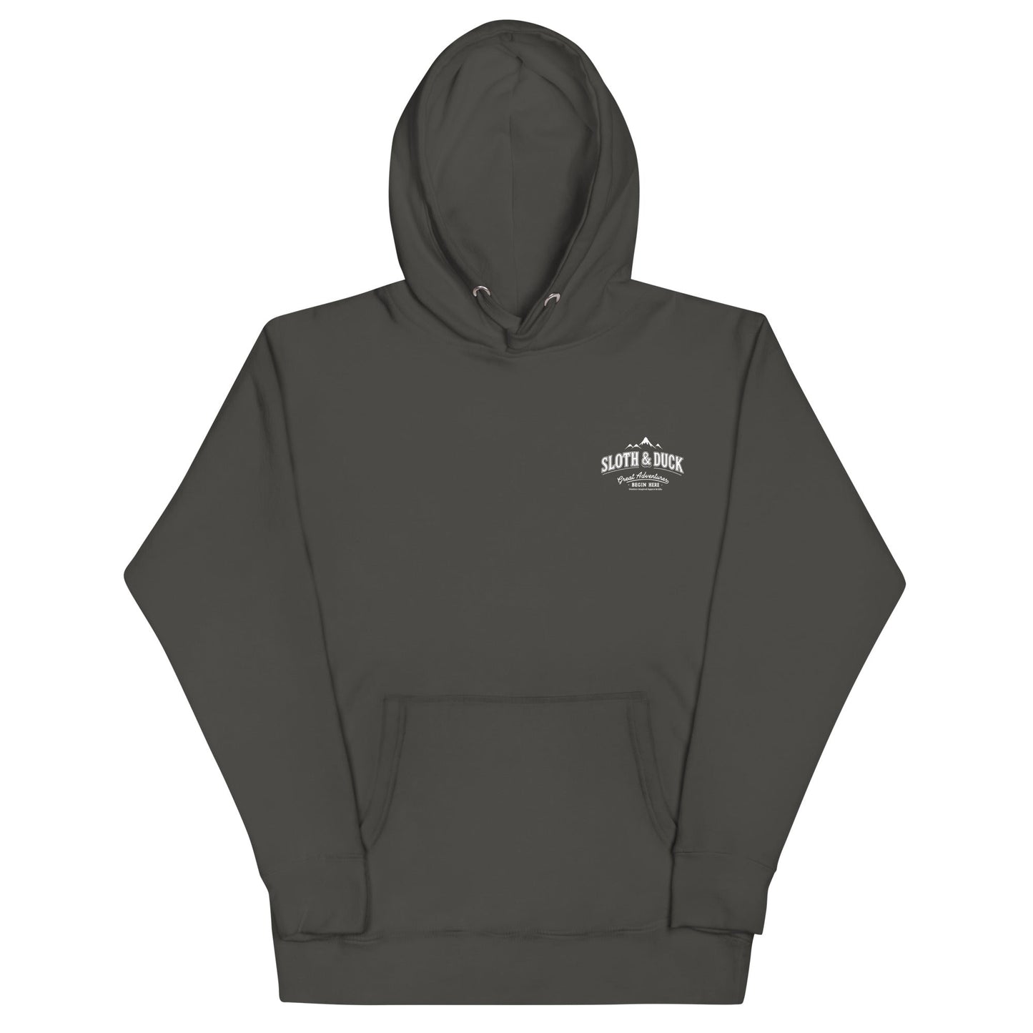 "The only person you have to beat is the one you were yesterday" Motivational Hoodie - Vintage Black - Sloth & Duck