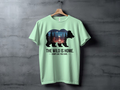 "The Wild is Home" T-Shirt - XS - Sloth & Duck