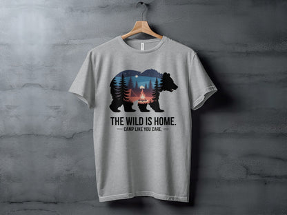 "The Wild is Home" T-Shirt - XS - Sloth & Duck