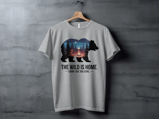 "The Wild is Home" T-Shirt - XS - Sloth & Duck