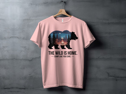 "The Wild is Home" T-Shirt - XS - Sloth & Duck