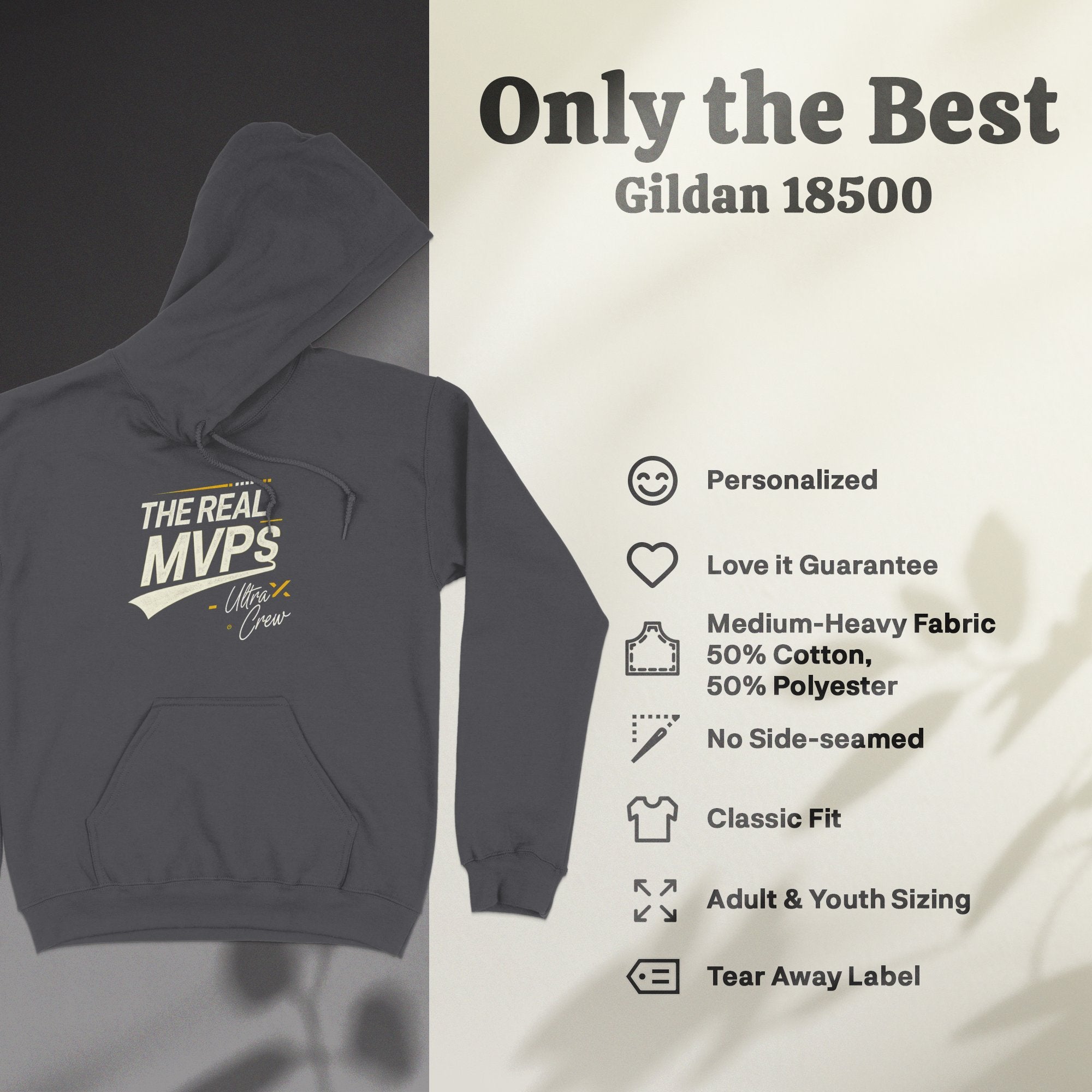 the real mvps ultra crew crewneck sweatshirt features