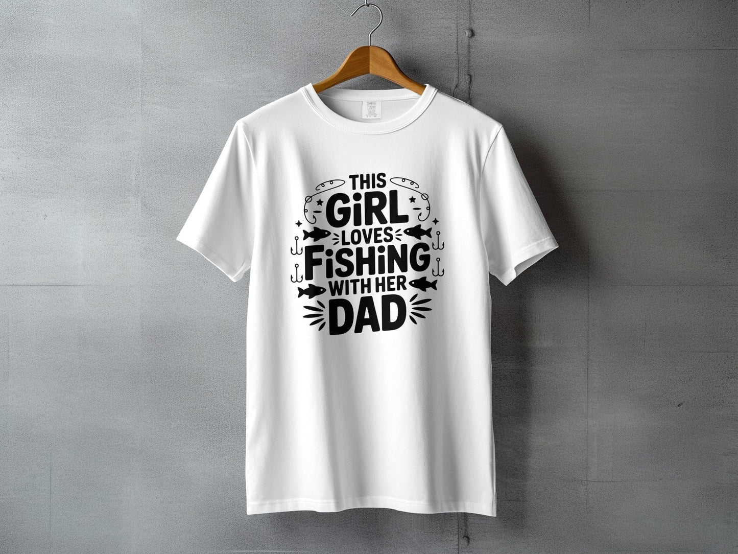 "This Girl Loves Fishing With Her Dad" T-Shirt - Women's T-Shirt - Sloth & Duck