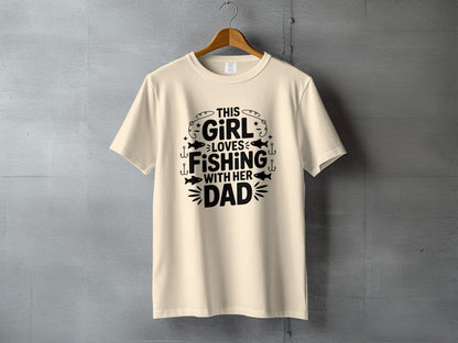 "This Girl Loves Fishing With Her Dad" T-Shirt - Women's T-Shirt - Sloth & Duck