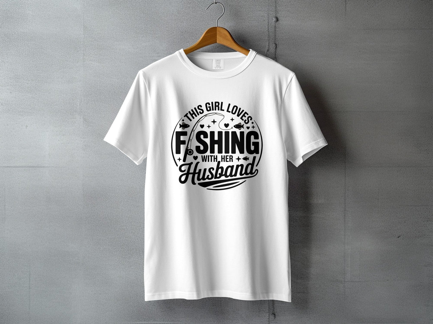 This Girl Loves Fishing With Her Husband T-Shirt - Women's T-Shirt - Sloth & Duck