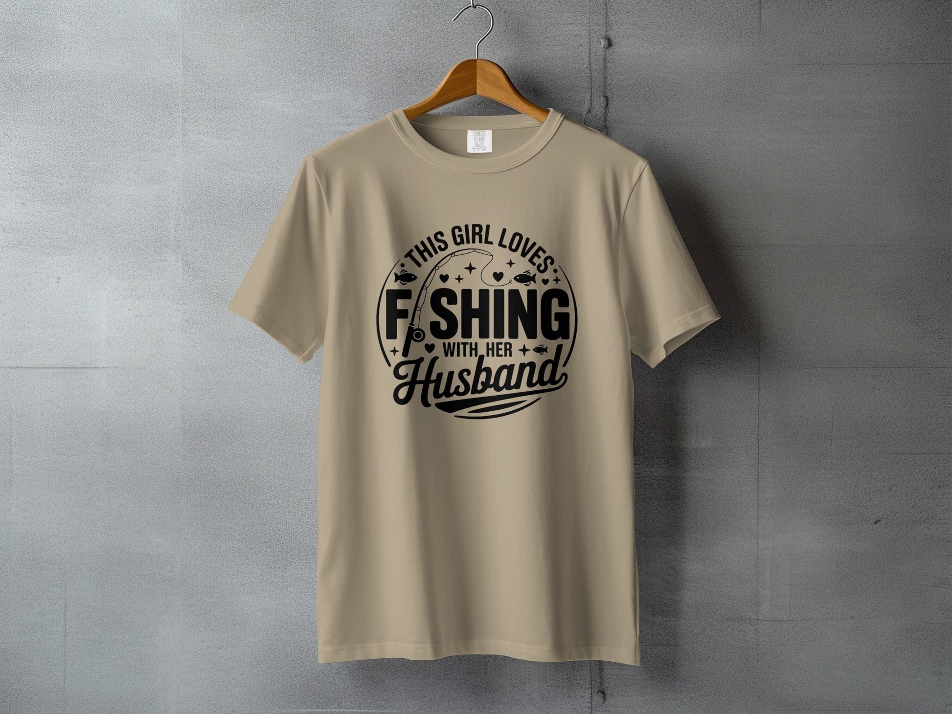 This Girl Loves Fishing With Her Husband T-Shirt - Women's T-Shirt - Sloth & Duck