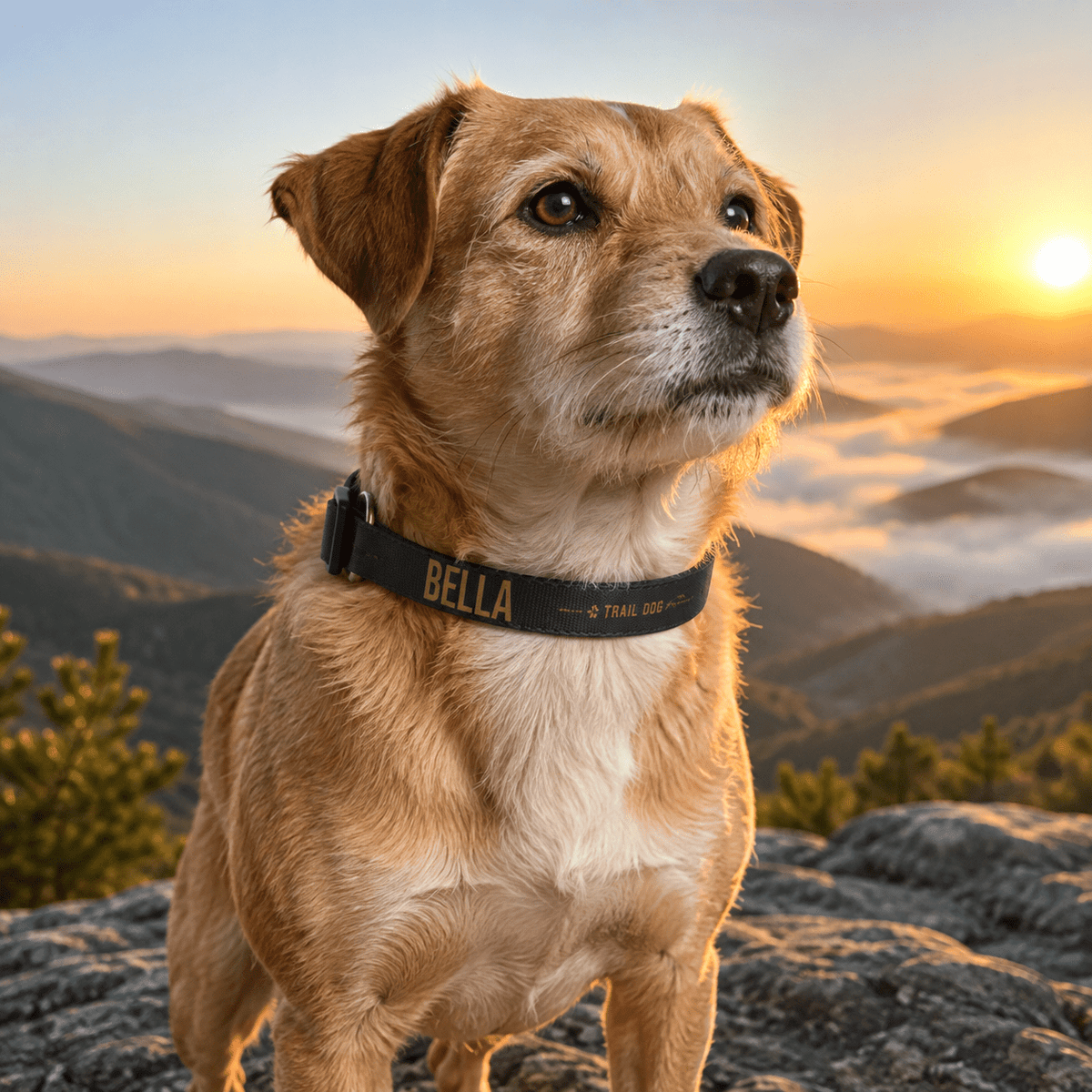 Trail Dog Personalized Dog Collar -S - Sloth & Duck