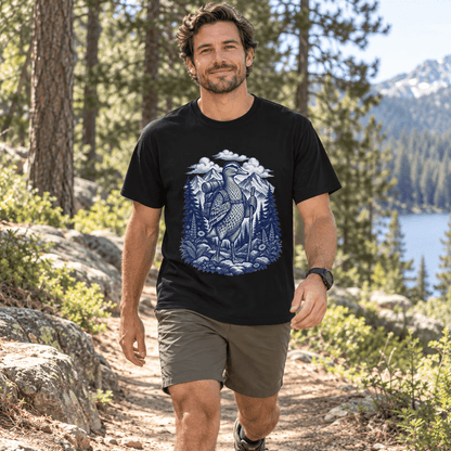 Trail Duck Hiking T-Shirt -Black - Sloth & Duck