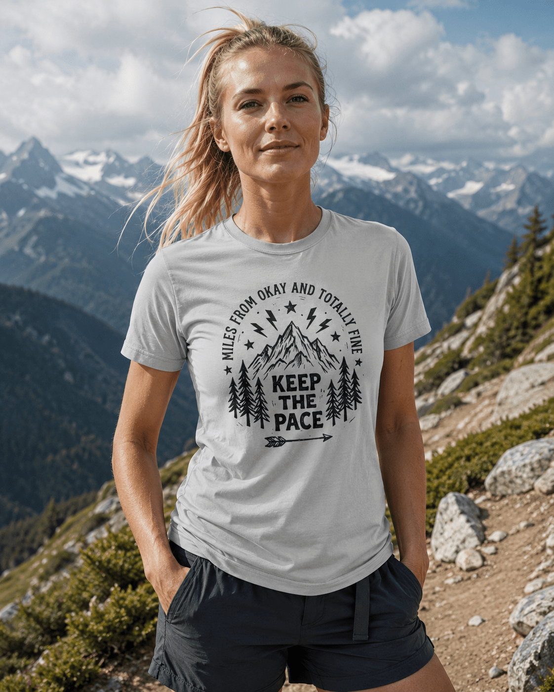 Trail Grit: Keep The Pace Mountain T-Shirt - S - Sloth & Duck