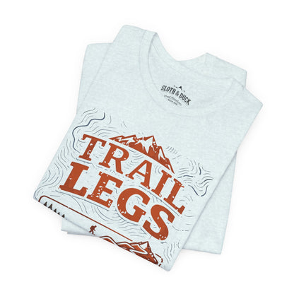 Trail Legs Loading T-Shirt | Trail Running & Hiking Tee - Heather Ice Blue - Sloth & Duck