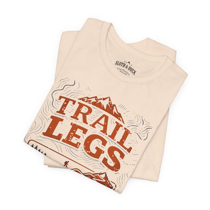 Trail Legs Loading T-Shirt | Trail Running & Hiking Tee - Soft Cream - Sloth & Duck
