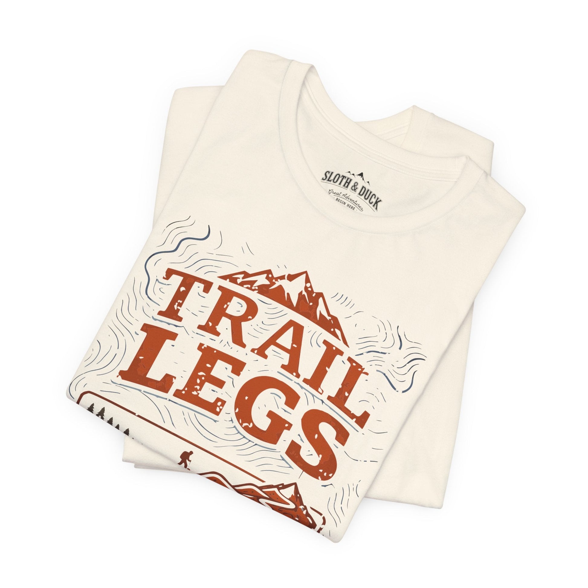 Trail Legs Loading T-Shirt | Trail Running & Hiking Tee - Natural - Sloth & Duck
