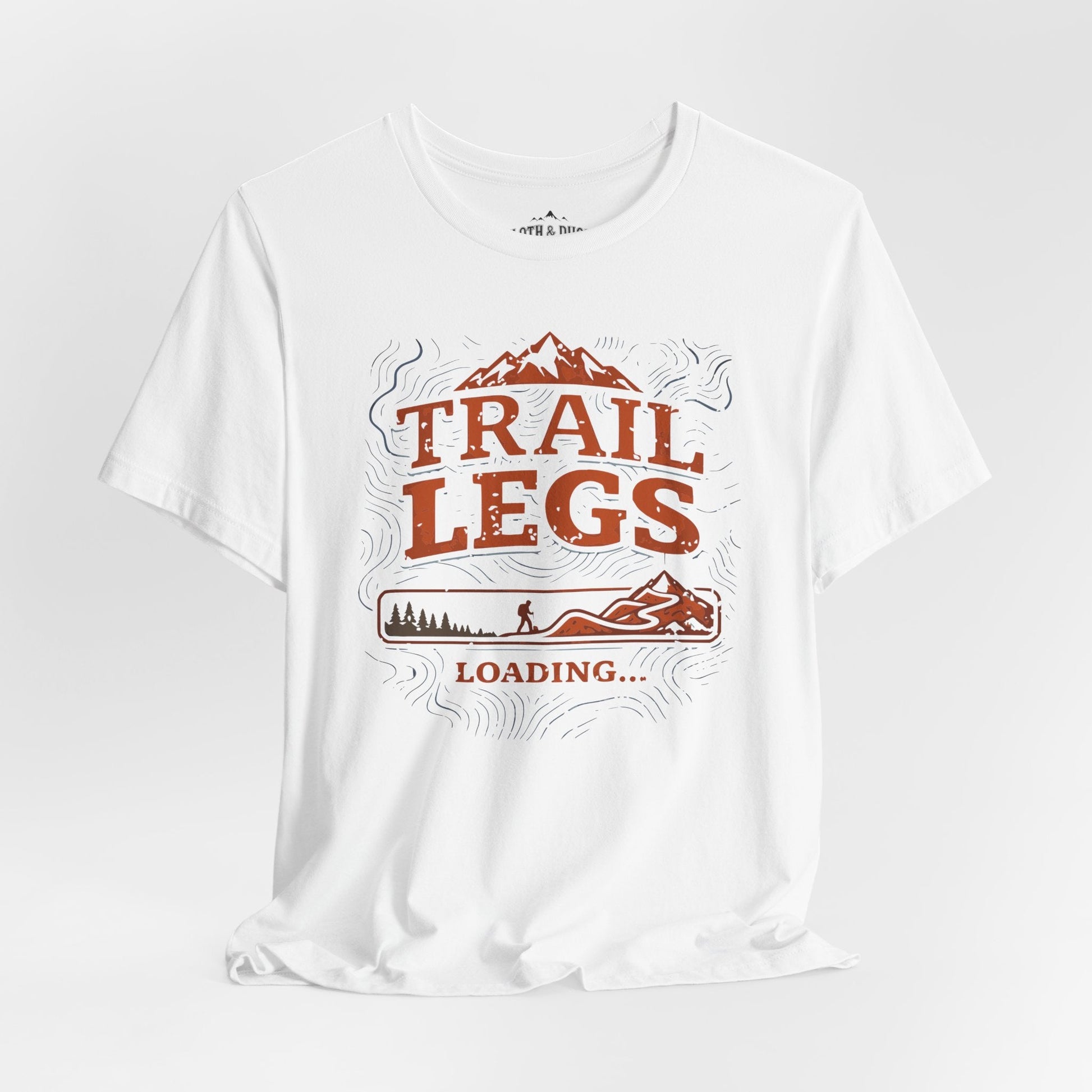 Trail Legs Loading T-Shirt | Trail Running & Hiking Tee - White - Sloth & Duck