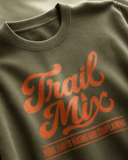Trail Mix: Equal Parts Hiking and Complaining Sweatshirt -S - Sloth & Duck