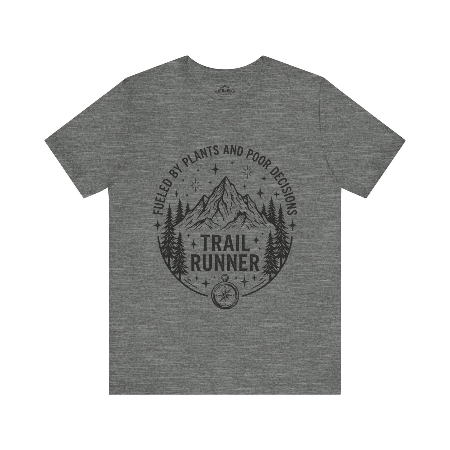 Trail Runner Fueled By Plants Mountain T-Shirt - M - Sloth & Duck