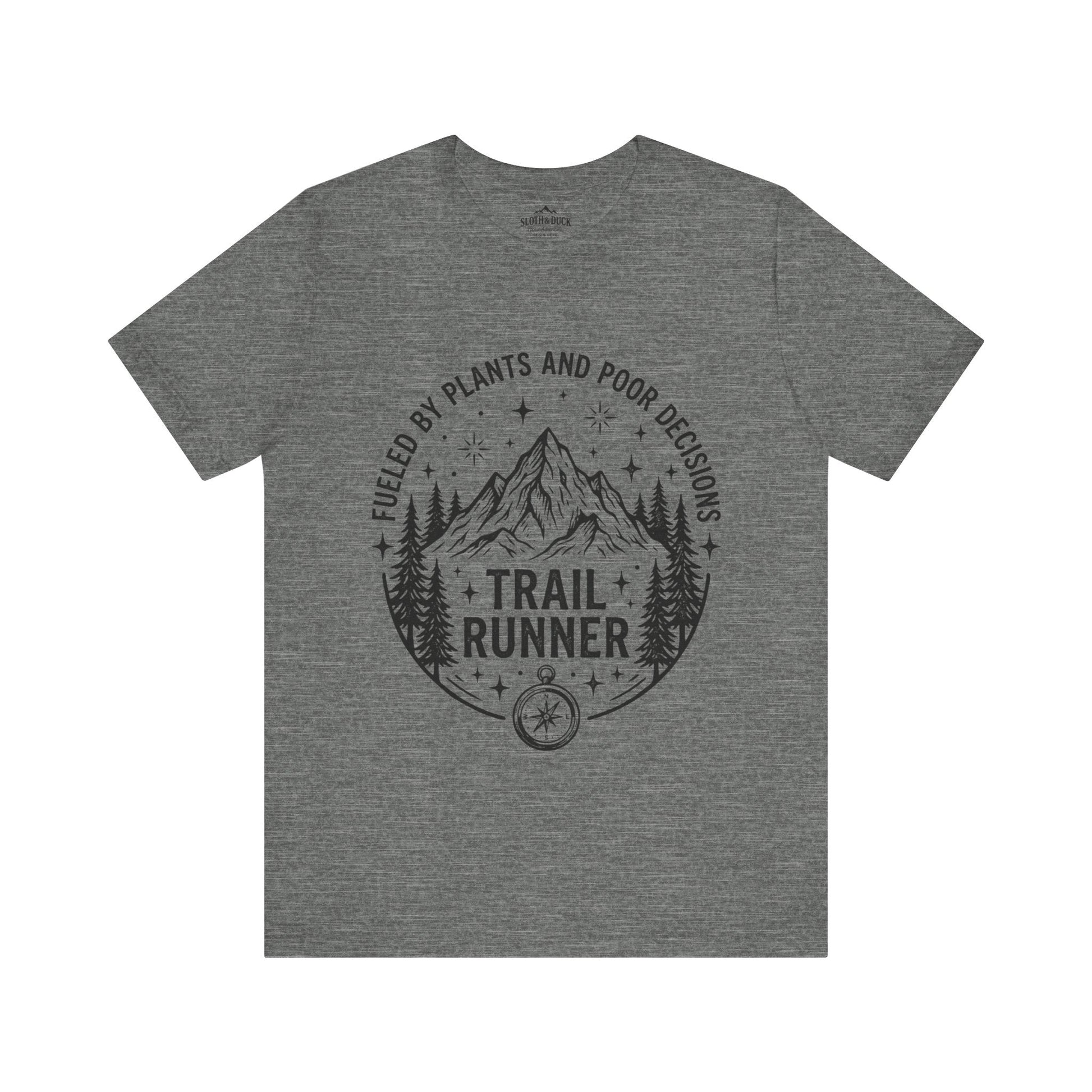 Trail Runner Fueled By Plants Mountain T-Shirt - M - Sloth & Duck