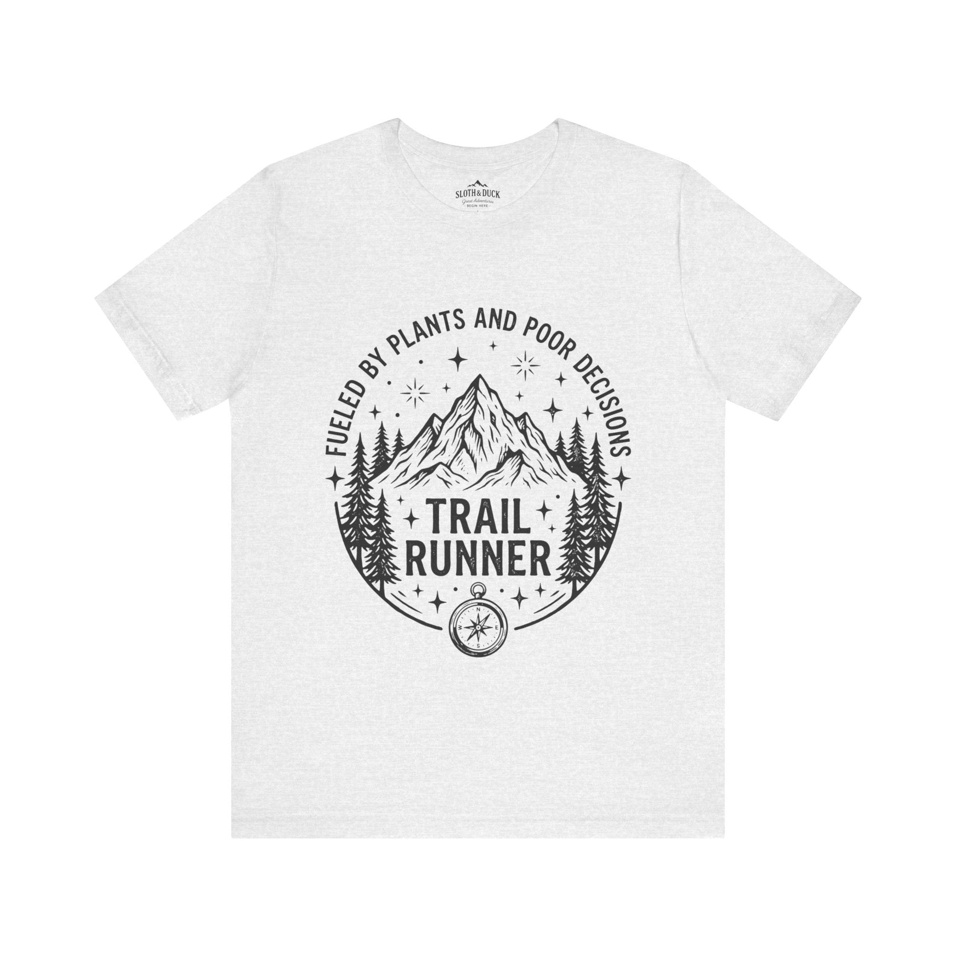 Trail Runner Fueled By Plants Mountain T-Shirt - S - Sloth & Duck