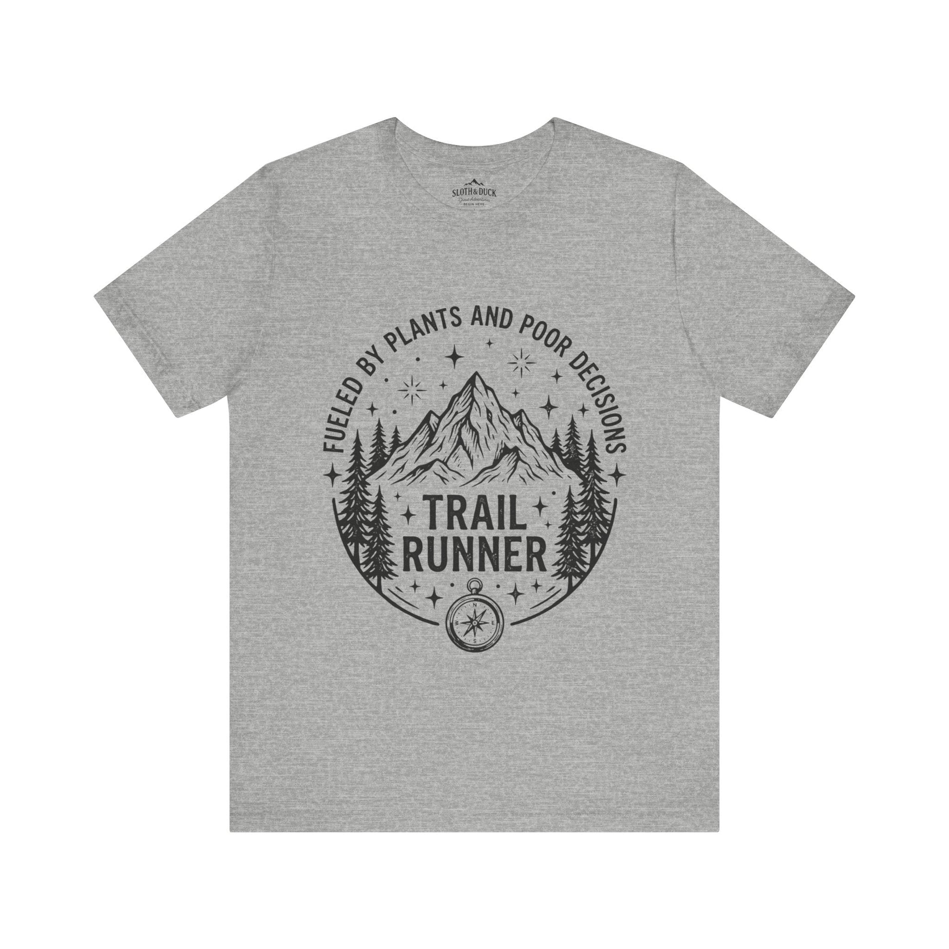 Trail Runner Fueled By Plants Mountain T-Shirt - S - Sloth & Duck