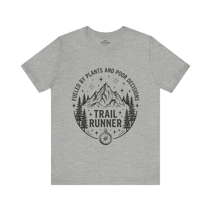 Trail Runner Fueled By Plants Mountain T-Shirt - S - Sloth & Duck
