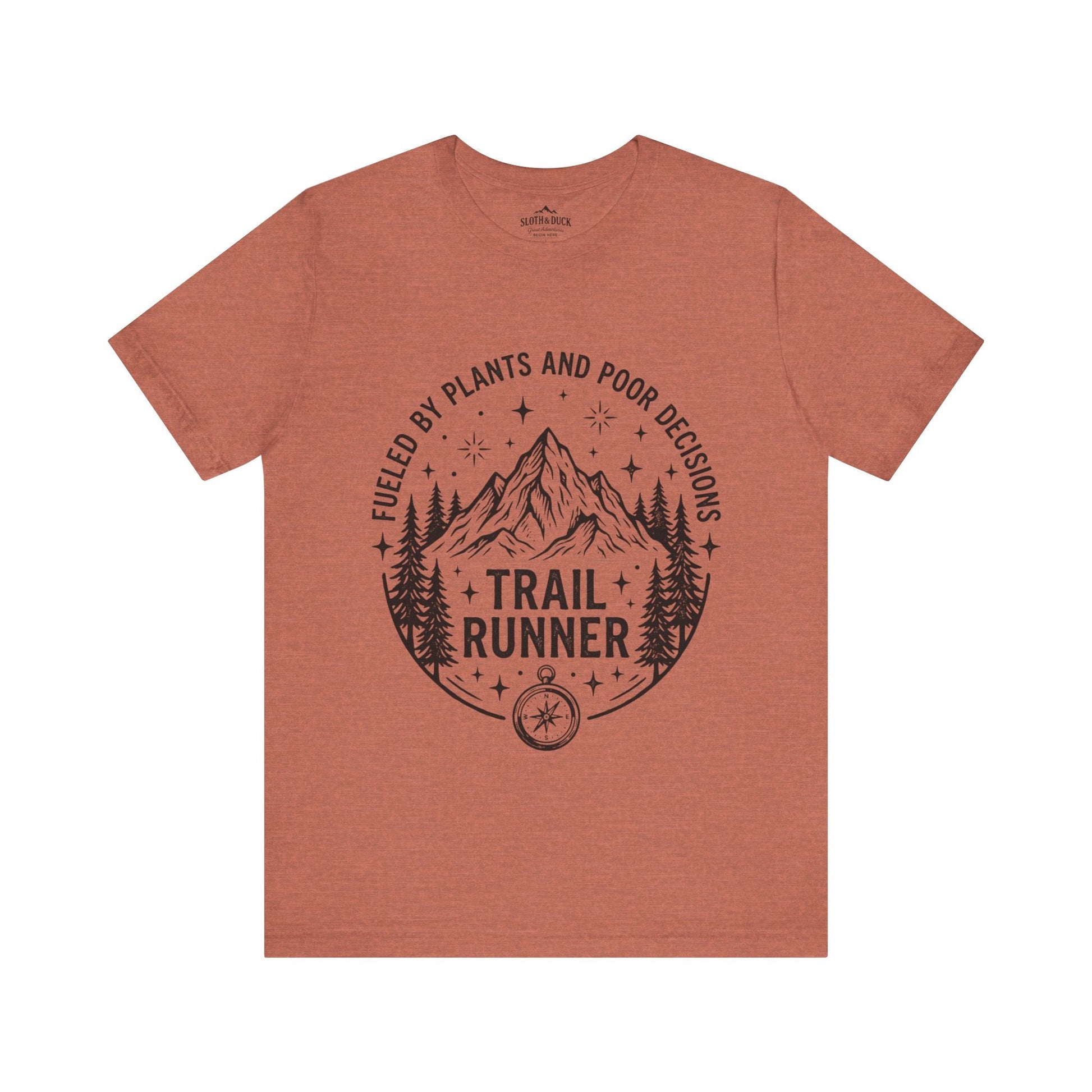 Trail Runner Fueled By Plants Mountain T-Shirt - S - Sloth & Duck
