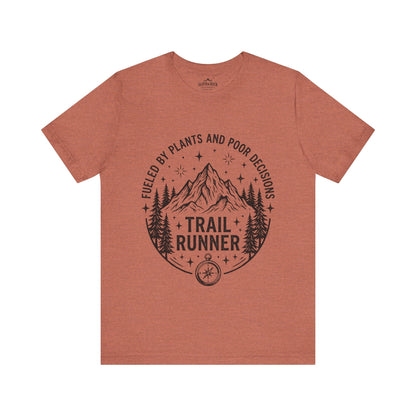 Trail Runner Fueled By Plants Mountain T-Shirt - S - Sloth & Duck