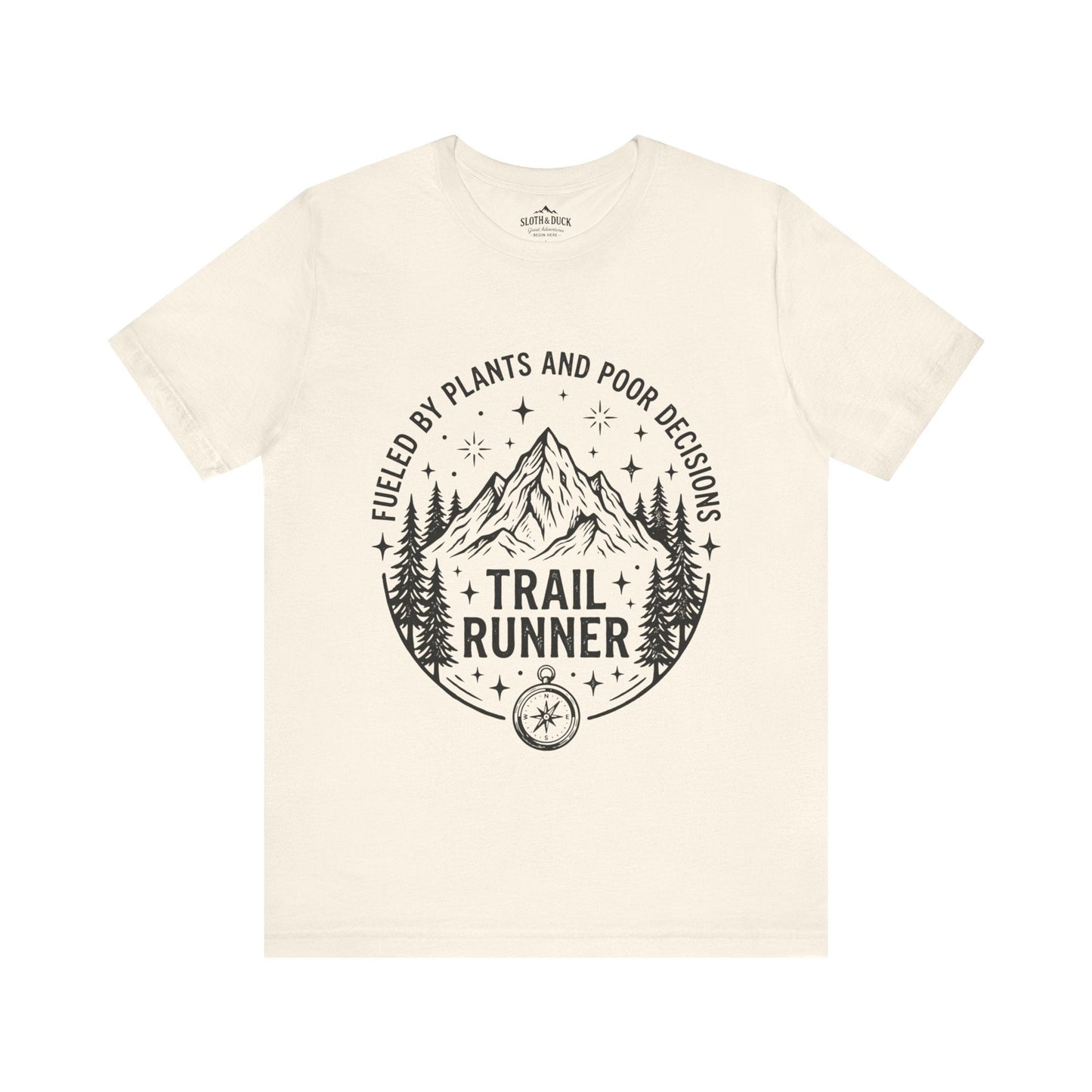 Trail Runner Fueled By Plants Mountain T-Shirt - S - Sloth & Duck