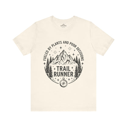 Trail Runner Fueled By Plants Mountain T-Shirt - S - Sloth & Duck