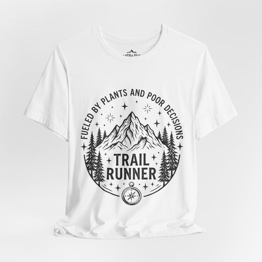 Trail Runner Fueled By Plants Mountain T-Shirt - S - Sloth & Duck