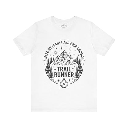 Trail Runner Fueled By Plants Mountain T-Shirt - S - Sloth & Duck
