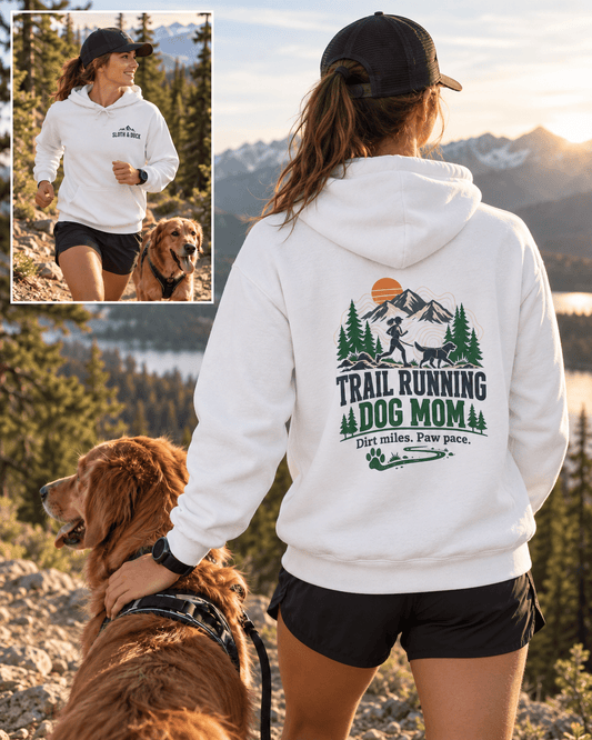 Trail Running Dog Mom Sweatshirt -XS - Sloth & Duck