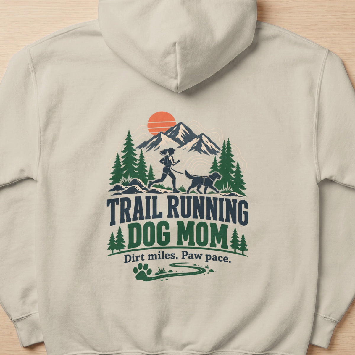 Trail Running Dog Mom Sweatshirt -XS - Sloth & Duck