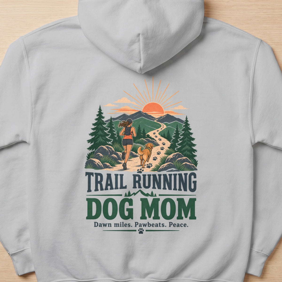 Trail Running Dog Mom Sweatshirt -XS - Sloth & Duck