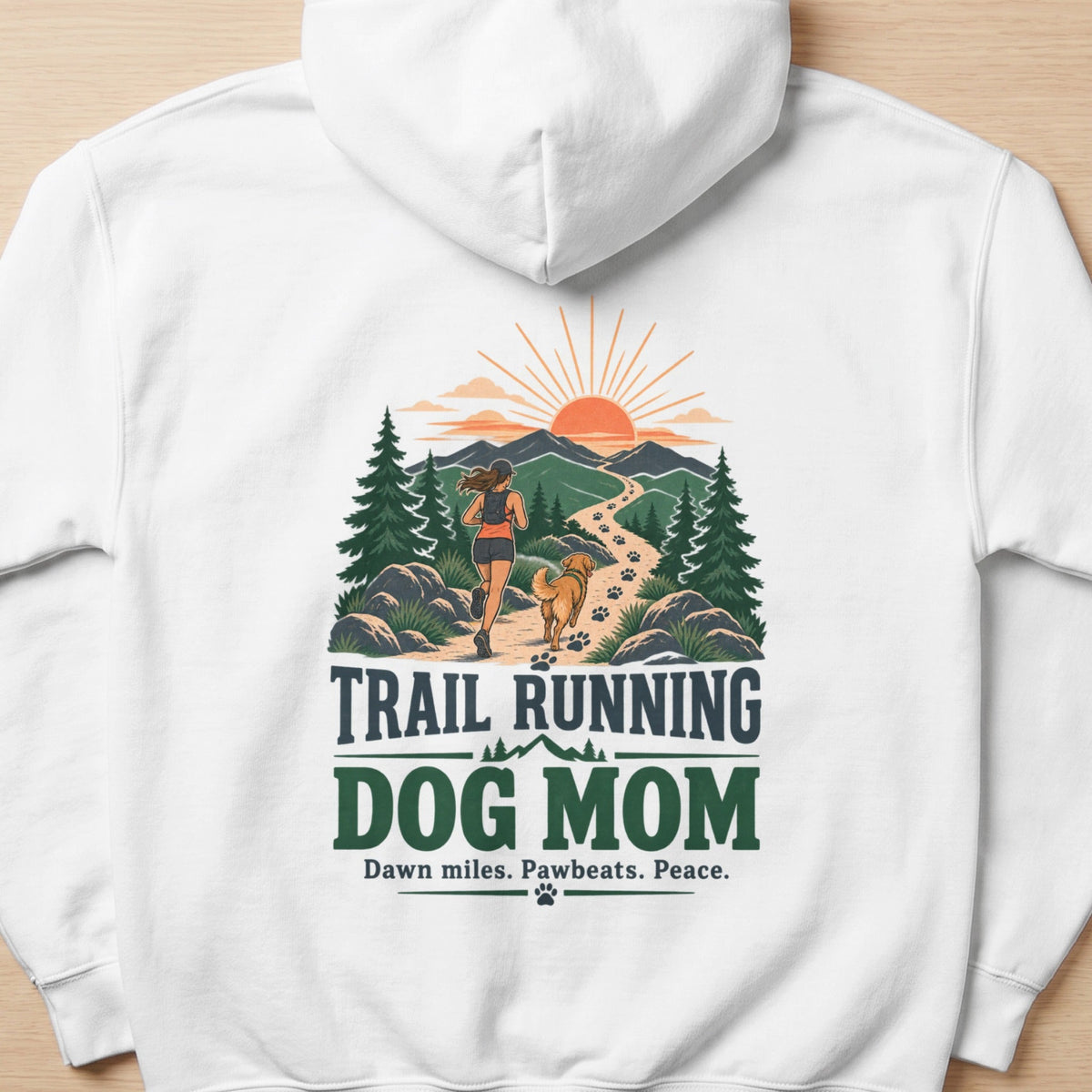 Trail Running Dog Mom Sweatshirt -XS - Sloth & Duck