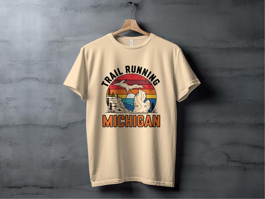 "Trail Running Michigan" Graphic T-Shirt - T-Shirt - S - Sloth & Duck